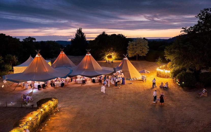Tente Stretch location de tente de reception mariage guirlande de bal soirée Vaucluse Luberon Provence STEEL ADDICT